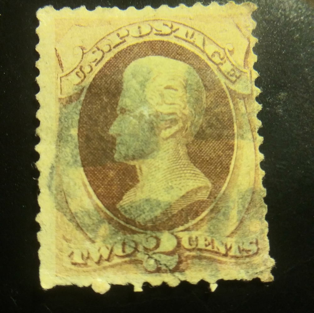 1875 scott#168 2cent jackson stamp